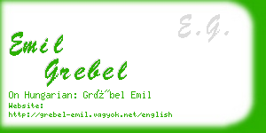 emil grebel business card